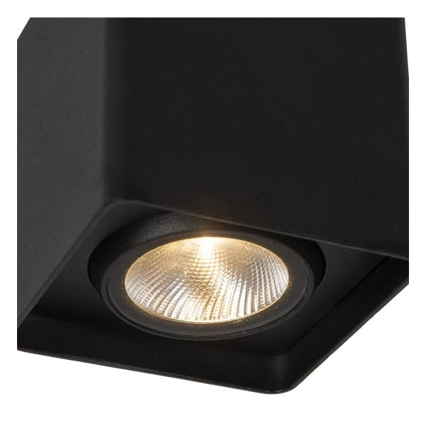 Lucide LEEDS - Plafonnière Buiten - LED - 1x9W 2700K - IP54 - Zwart - detail 1